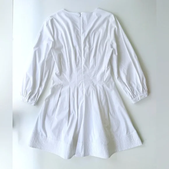 Veronica Beard Torres Corset-Waist Dress White Size 8 $498 MSRP - Picture 6 of 16